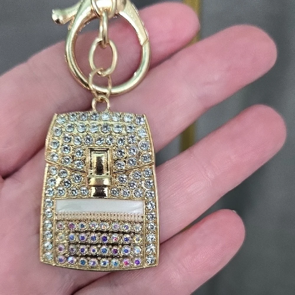 Gold and Silver Key Chain Bag Charm